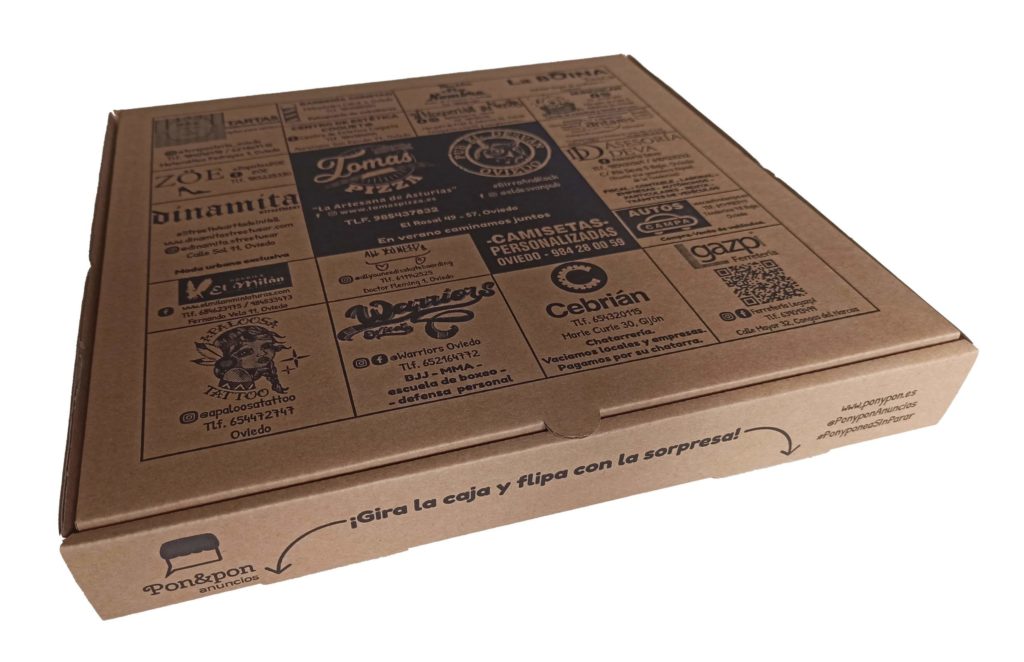 Caja de pizza ponypon